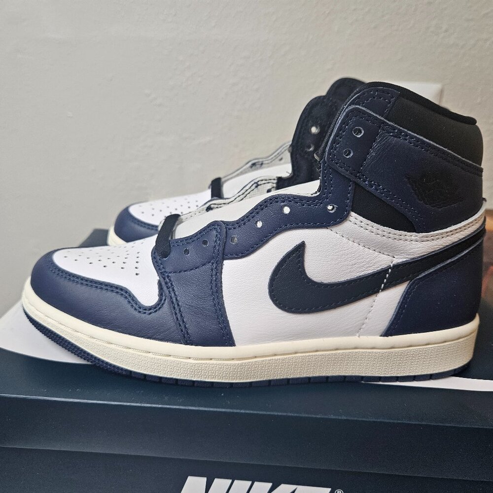 Size 6 Mens/7.5 Womens - Air Jordan 1 Retro OG High Midnight Navy/White NEW DS